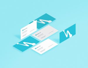 [03]名片各个角度透视展示模板