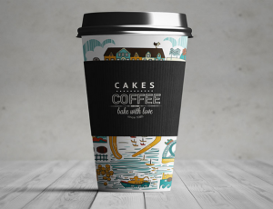 [01]精致的纸咖啡杯展示模型PSD