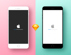 [12]黑白 iPhone7 Sketch mockups