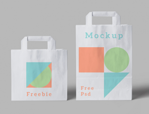 [08]购物袋 纸袋 PSD Mockup