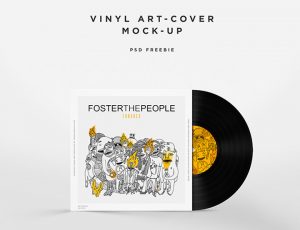 [03]简洁的唱片封面PSD展示模型