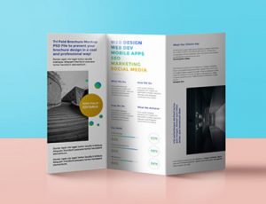 [01]三折页展示模型 模板 PSD