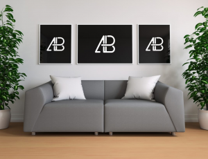 [07]室内客厅海报展示模板PSD