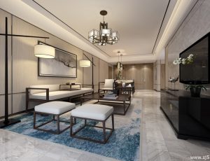 293-客厅模型/客餐厅/会客厅/起居室/3D模型