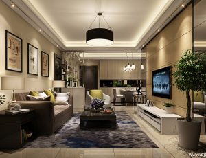 148-客厅模型/客餐厅/会客厅/起居室/3D模型