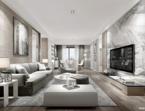 456-客厅模型/客餐厅/会客厅/起居室/3D模型