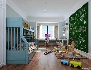 47-儿童房模型/儿童房效果图/3D模型/无水印模型/小孩房3D模型