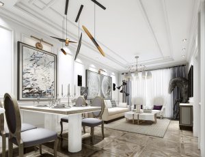 438-客厅模型/客餐厅/会客厅/起居室/3D模型