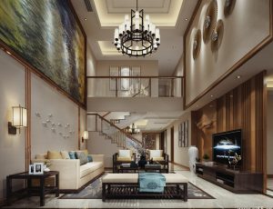 602-客厅模型/客餐厅/会客厅/起居室/3D模型