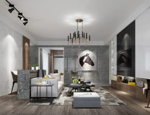 482-客厅模型/客餐厅/会客厅/起居室/3D模型