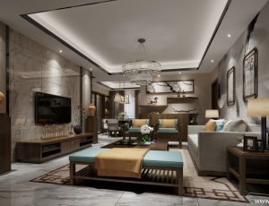 91-客厅模型/客餐厅/会客厅/起居室/3D模型