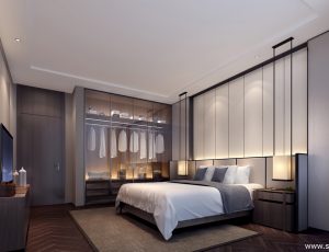 156-卧室/父母房/次卧模型/卧室效果图/3D模型