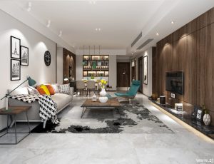 101-客厅模型/客餐厅/会客厅/起居室/3D模型