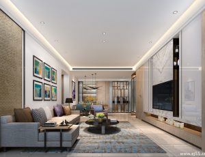 471-客厅模型/客餐厅/会客厅/起居室/3D模型