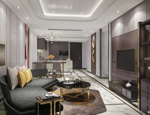 496-客厅模型/客餐厅/会客厅/起居室/3D模型