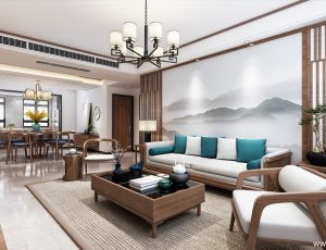 427-客厅模型/客餐厅/会客厅/起居室/3D模型