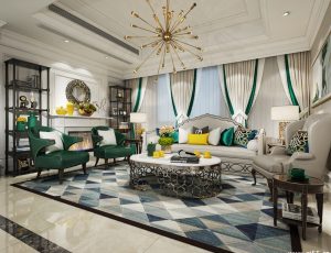 439-客厅模型/客餐厅/会客厅/起居室/3D模型