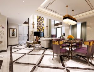 390-客厅模型/客餐厅/会客厅/起居室/3D模型