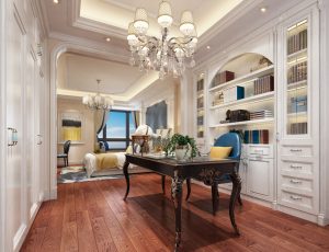 71-书房模型/读书房效果图/3D模型/无水印模型/书房3D模型