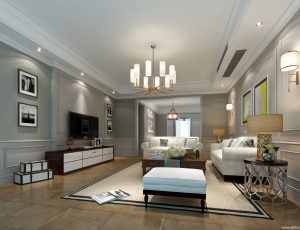 204-客厅模型/客餐厅/会客厅/起居室/3D模型