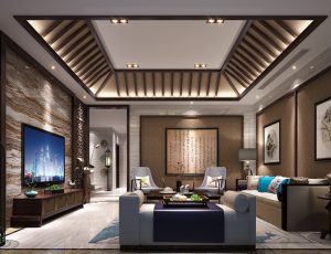 317-客厅模型/客餐厅/会客厅/起居室/3D模型