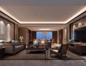 277-客厅模型/客餐厅/会客厅/起居室/3D模型