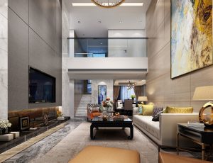 487-客厅模型/客餐厅/会客厅/起居室/3D模型