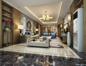 218-客厅模型/客餐厅/会客厅/起居室/3D模型