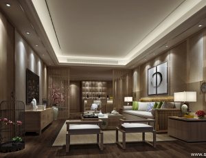 72-客厅模型/客餐厅/会客厅/起居室/3D模型