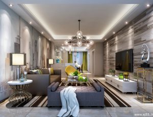 320-客厅模型/客餐厅/会客厅/起居室/3D模型