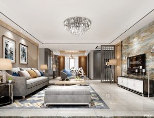 134-客厅模型/客餐厅/会客厅/起居室/3D模型