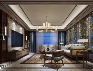 452-客厅模型/客餐厅/会客厅/起居室/3D模型