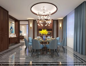 113-餐厅模型/中餐厅/西餐厅/餐吧台/3D模型