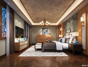 268-卧室/父母房/次卧模型/卧室效果图/3D模型