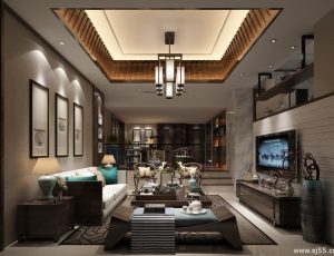 106-客厅模型/客餐厅/会客厅/起居室/3D模型