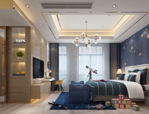 53-儿童房模型/儿童房效果图/3D模型/无水印模型/小孩房3D模型