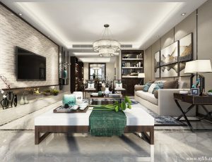 220-客厅模型/客餐厅/会客厅/起居室/3D模型