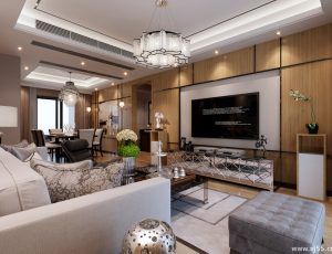 51-客厅模型/客餐厅/会客厅/起居室/3D模型