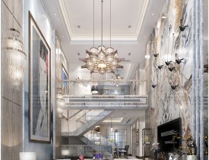 344-客厅模型/客餐厅/会客厅/起居室/3D模型