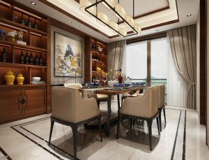 57-餐厅模型/中餐厅/西餐厅/餐吧台/3D模型