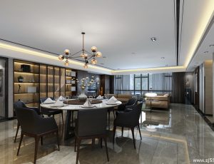 251-客厅模型/客餐厅/会客厅/起居室/3D模型