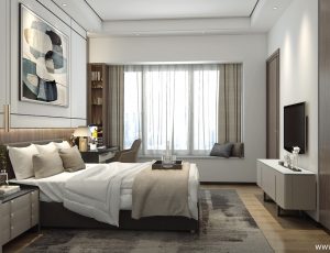 100-卧室/父母房/次卧模型/卧室效果图/3D模型