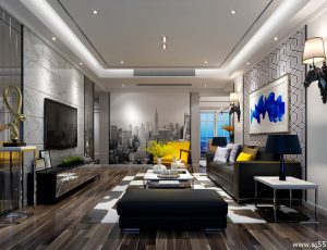 281-客厅模型/客餐厅/会客厅/起居室/3D模型