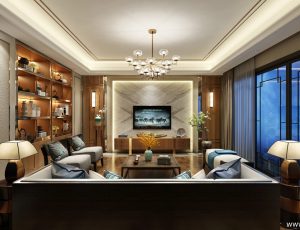 155-客厅模型/客餐厅/会客厅/起居室/3D模型