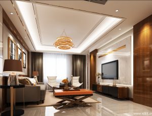 336-客厅模型/客餐厅/会客厅/起居室/3D模型