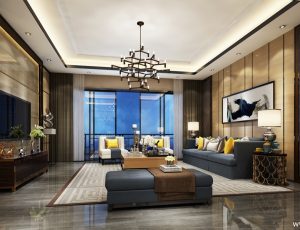 230-客厅模型/客餐厅/会客厅/起居室/3D模型