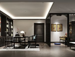 78-书房模型/读书房效果图/3D模型/无水印模型/书房3D模型