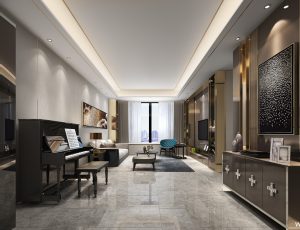 454-客厅模型/客餐厅/会客厅/起居室/3D模型