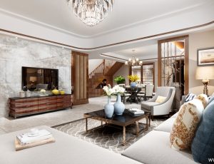 93-客厅模型/客餐厅/会客厅/起居室/3D模型