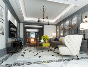 409-客厅模型/客餐厅/会客厅/起居室/3D模型